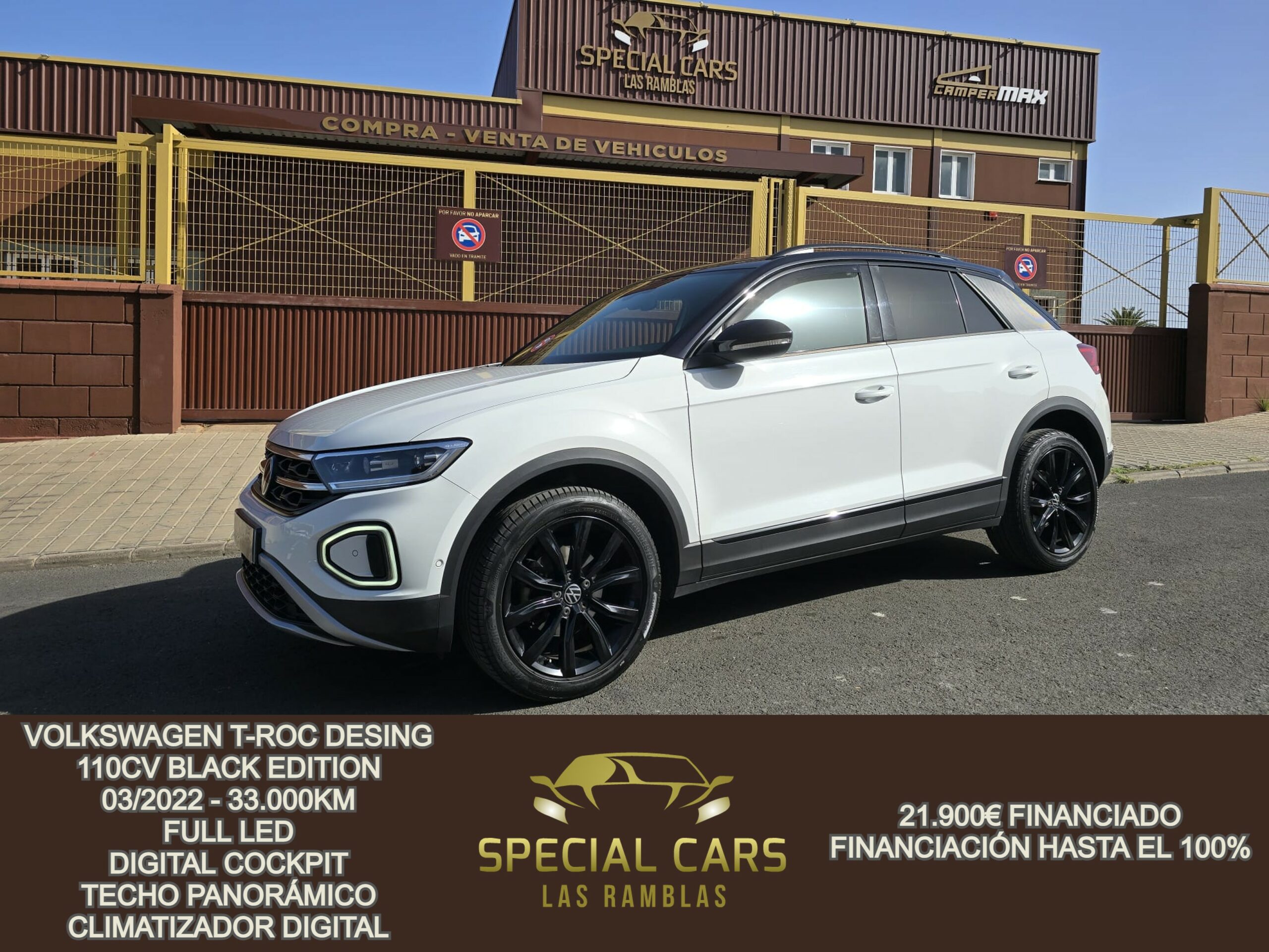 VOLKSWAGEN T-ROC DESING 110CV BLACK EDITION